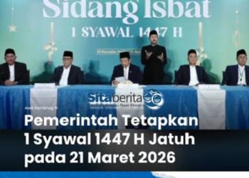 Hasil Sidang Isbat, Pemerintah RI Tetapkan 1 Syawal 1447 H Jatuh pada Hari Sabtu 21 Maret 2026