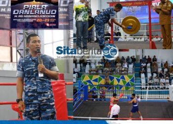 Danlanud H. AS Hanandjoeddin Buka Kejuaraan Tinju Amatir Piala Danlanud, Diikuti 62 Orang Peserta Baik Lokal dan Luar Kota
