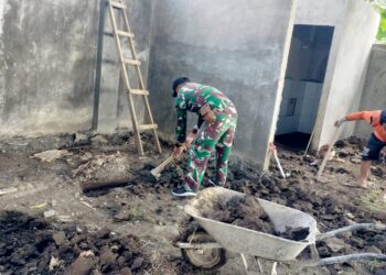 BABINSA UDANWUH LAKSANAKAN PENGAWASAN PEMBANGUNAN KOPERASI MERAH PUTIH