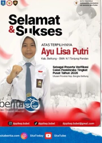 Perwakilan dari Bangka Belitung, Ayu Lisa Putri Siswi SMAN 1 Tanjungpandan Lolos Verifikasi Calon Paskibraka Tingkat Pusat Tahun 2026