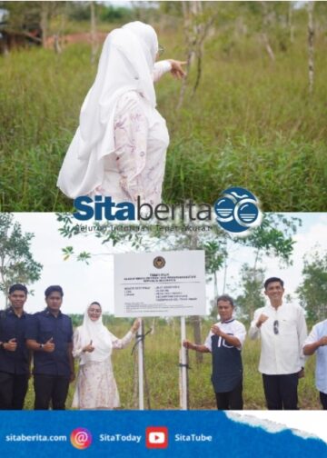 Lapas Tanjungpandan dan Kanwil Ditjenpas Babel Tinaju Lokasi Tanah Hibah dan Pasang Papan Nama Aset Kementerian