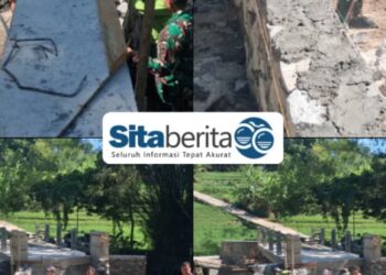 Semangat Kebersamaan Gotong Royong Antara TNI Dengan Warga Bangun Pondasi Jalan Jembatan Sungai Senjoyo di Bakalrejo